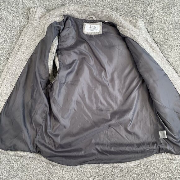 BKE Buckle Vest Mens Gray Full Zip Wool Blend Quilted Lined Insulated Size Large - Picture 3 of 9